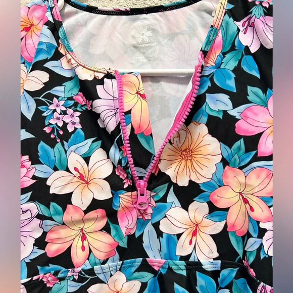 Pipeline Makani Rash Guard Dress Tropical Floral Print New With Tags S UPF 50+ - Picture 8 of 10